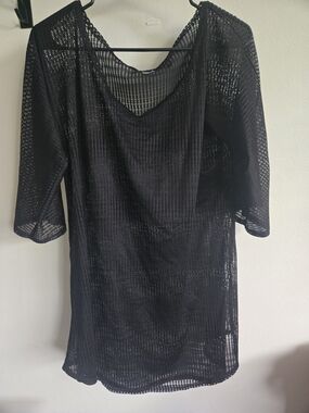 O'Neil Black Sheer Swim Cover-Up Tunic